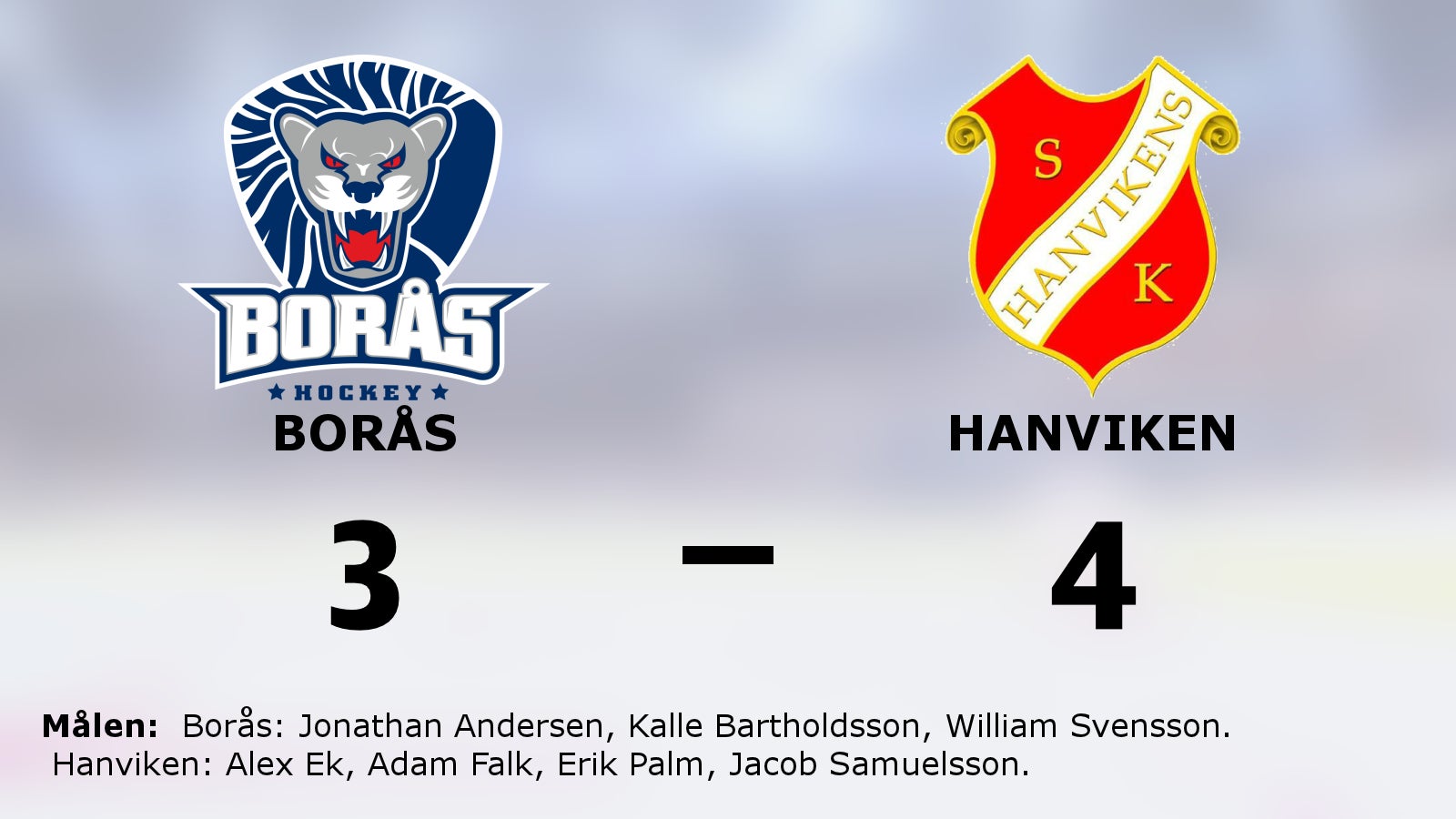 Svårstoppade Hanviken fortsätter vinna – 4–3 mot svaga Borås