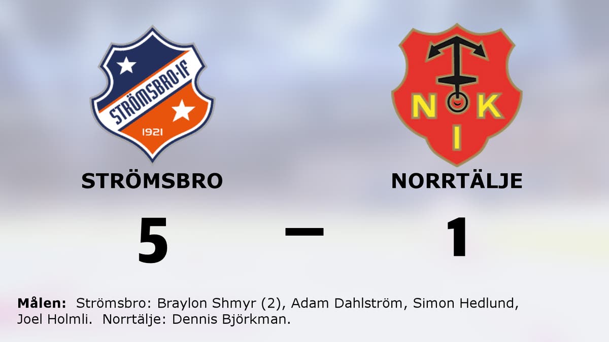 Två snabba mål i sista perioden avgjorde för Strömsbro mot Norrtälje