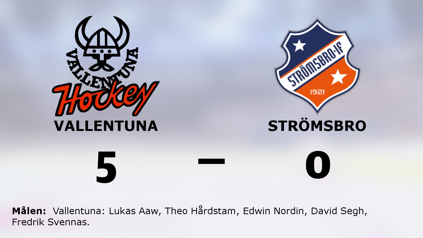 Stabil seger för Vallentuna – som nollade Strömsbro