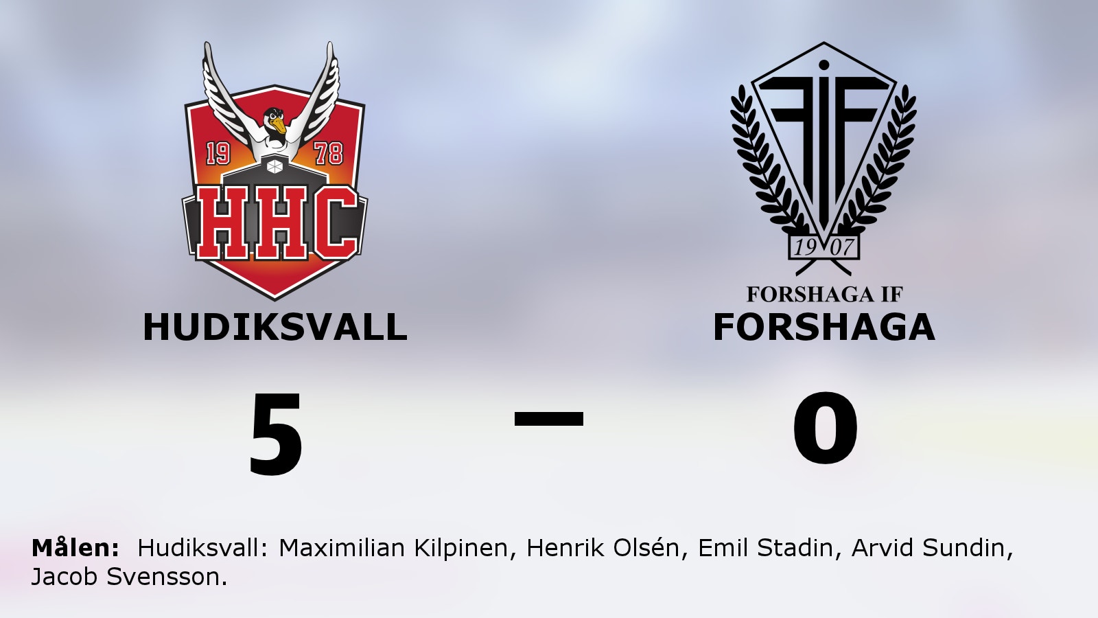 Hudiksvall upp i topp efter seger mot Forshaga