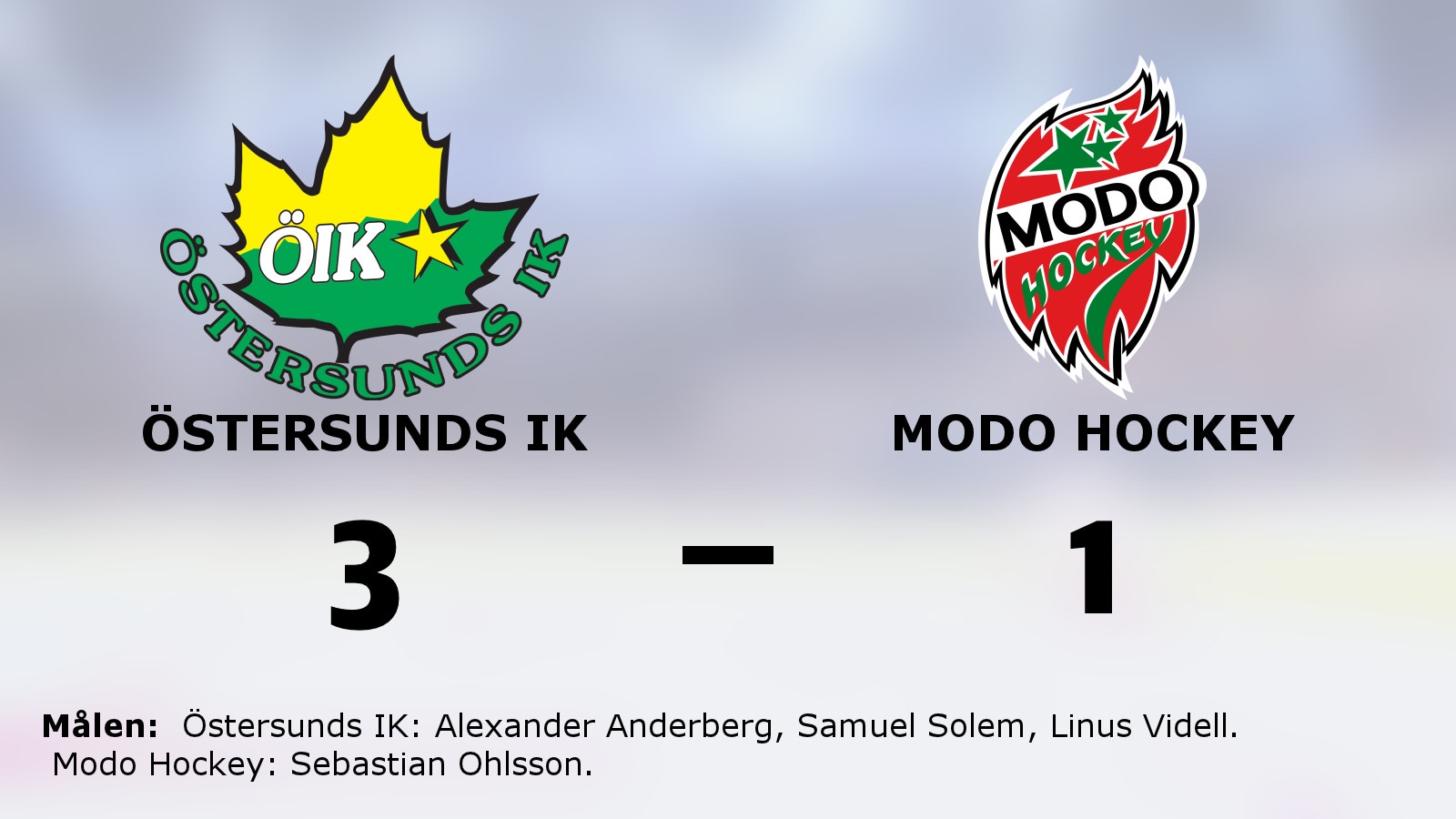Seger för Östersunds IK mot Modo Hockey