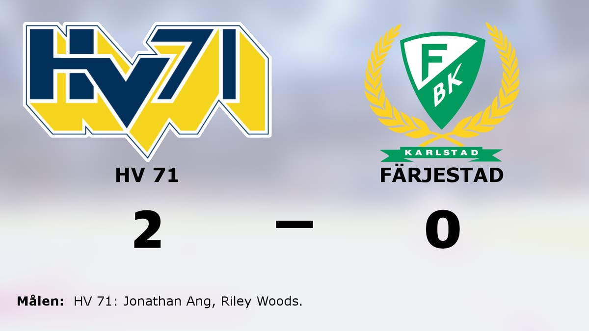 Stark defensiv när HV 71 vann mot Färjestad i målsnål match