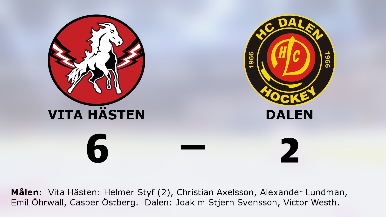 Vita Hästen slog Dalen efter Helmer Styfs dubbel