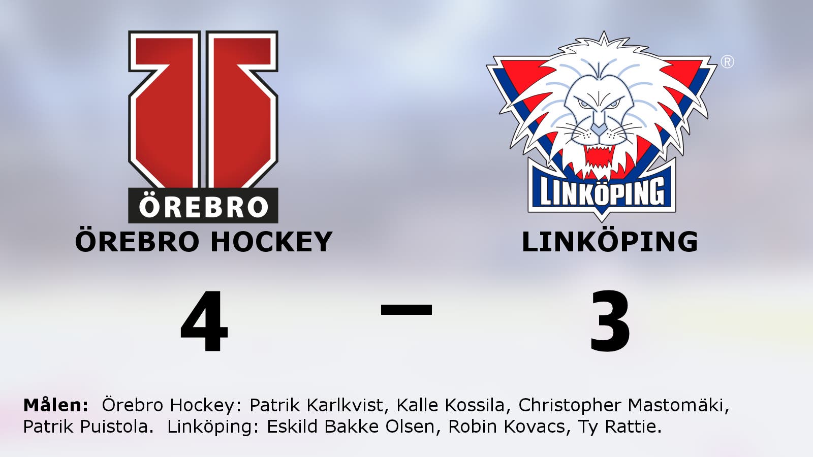 Örebro Hockey avgjorde i straffläggningen hemma mot Linköping