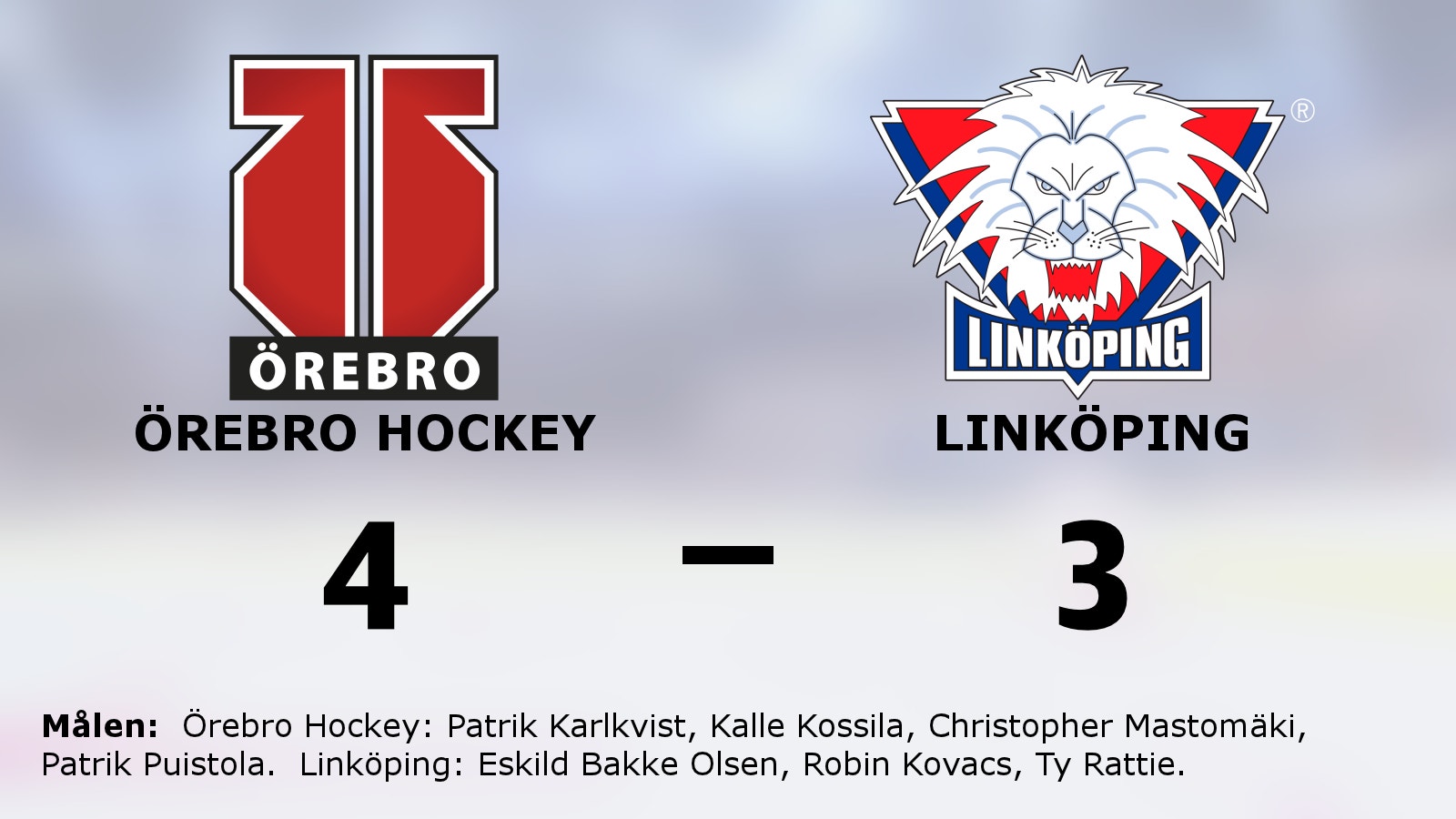 Örebro Hockey avgjorde i straffläggningen hemma mot Linköping