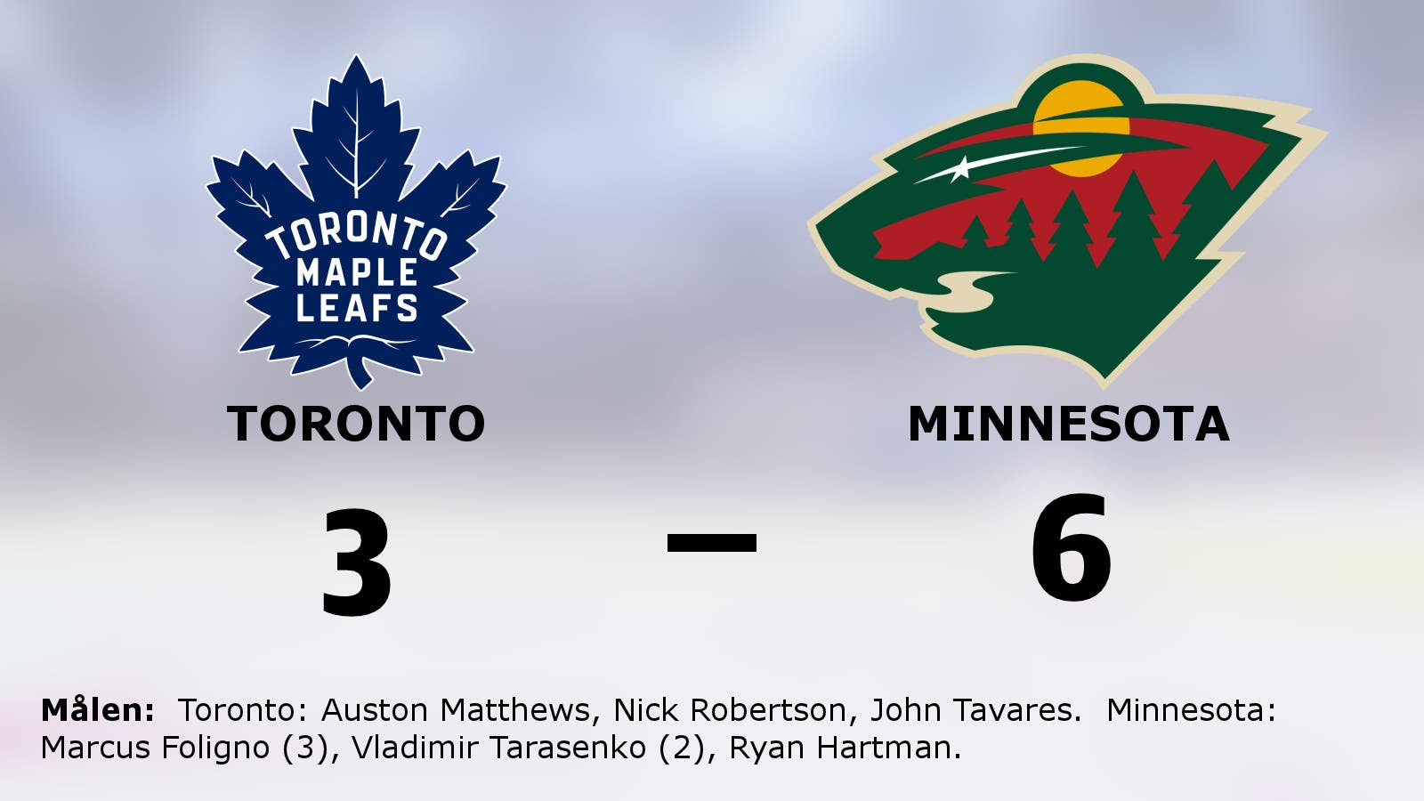 Marcus Foligno låg bakom segern för Minnesota mot Toronto