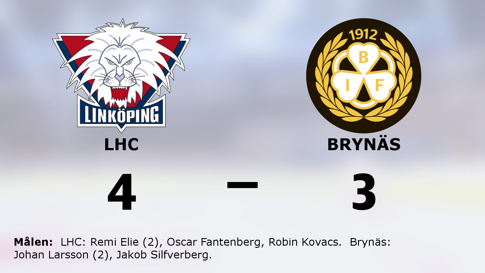 LHC starkast – avgjorde i förlängningen mot Brynäs