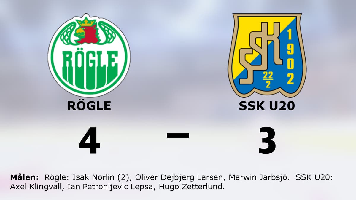Seger i förlängningen för Rögle mot SSK U20