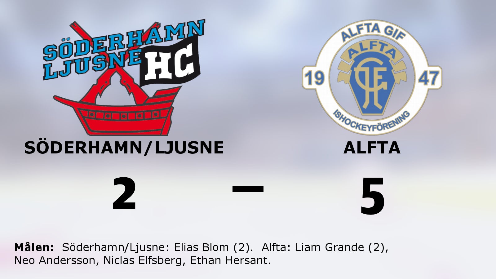 Alfta vann mot Söderhamn/Ljusne – Liam Grande blev matchvinnare