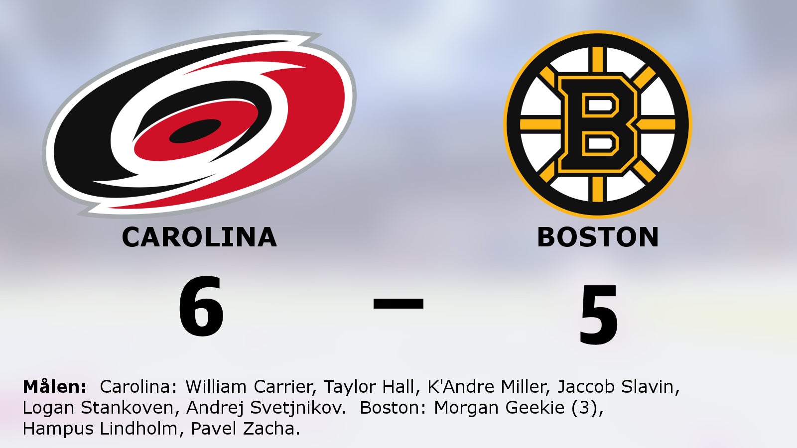 Carolina vinnare mot Boston – avgjorde i förlängningen