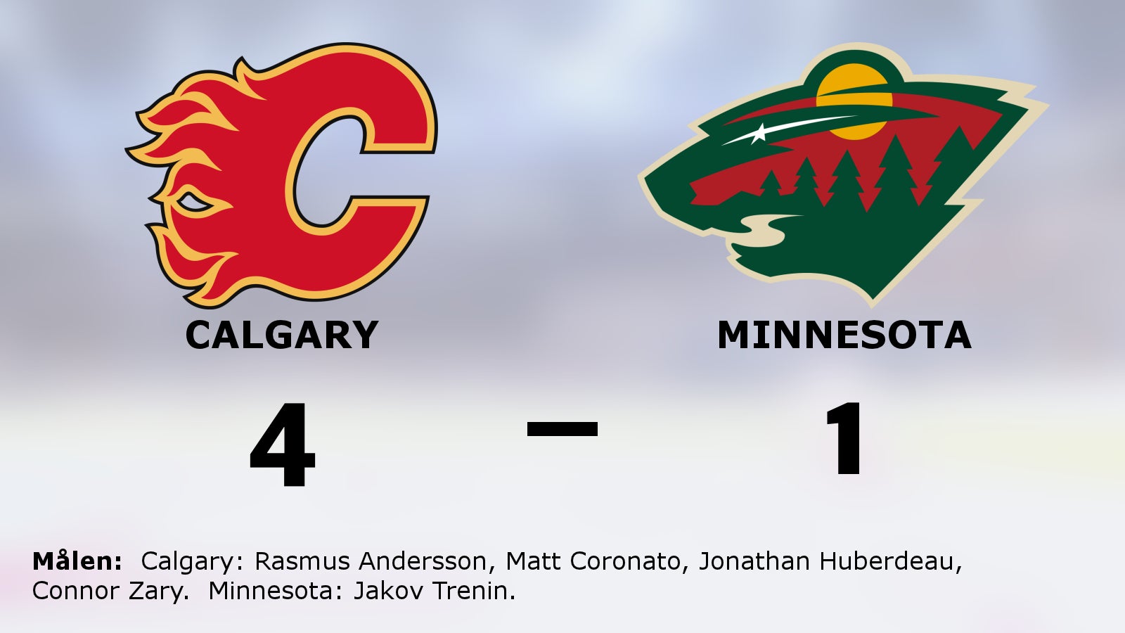 Tre poäng till Calgary efter avgörande i slutperioden mot Minnesota