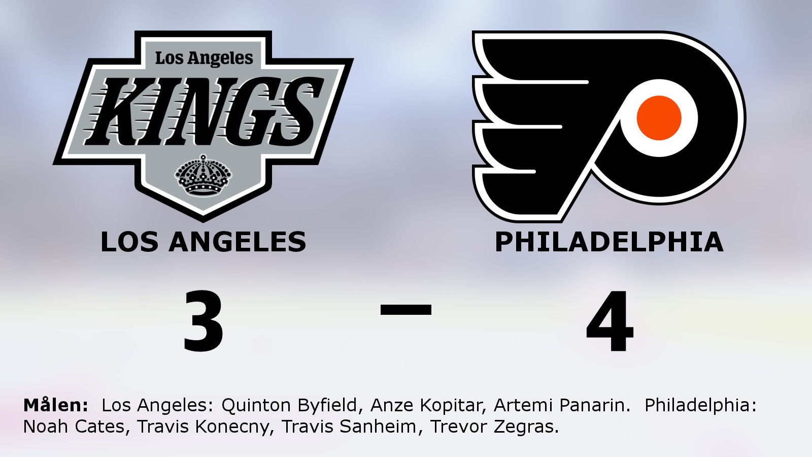 Vassast i straffläggningen – Philadelphia vann mot Los Angeles