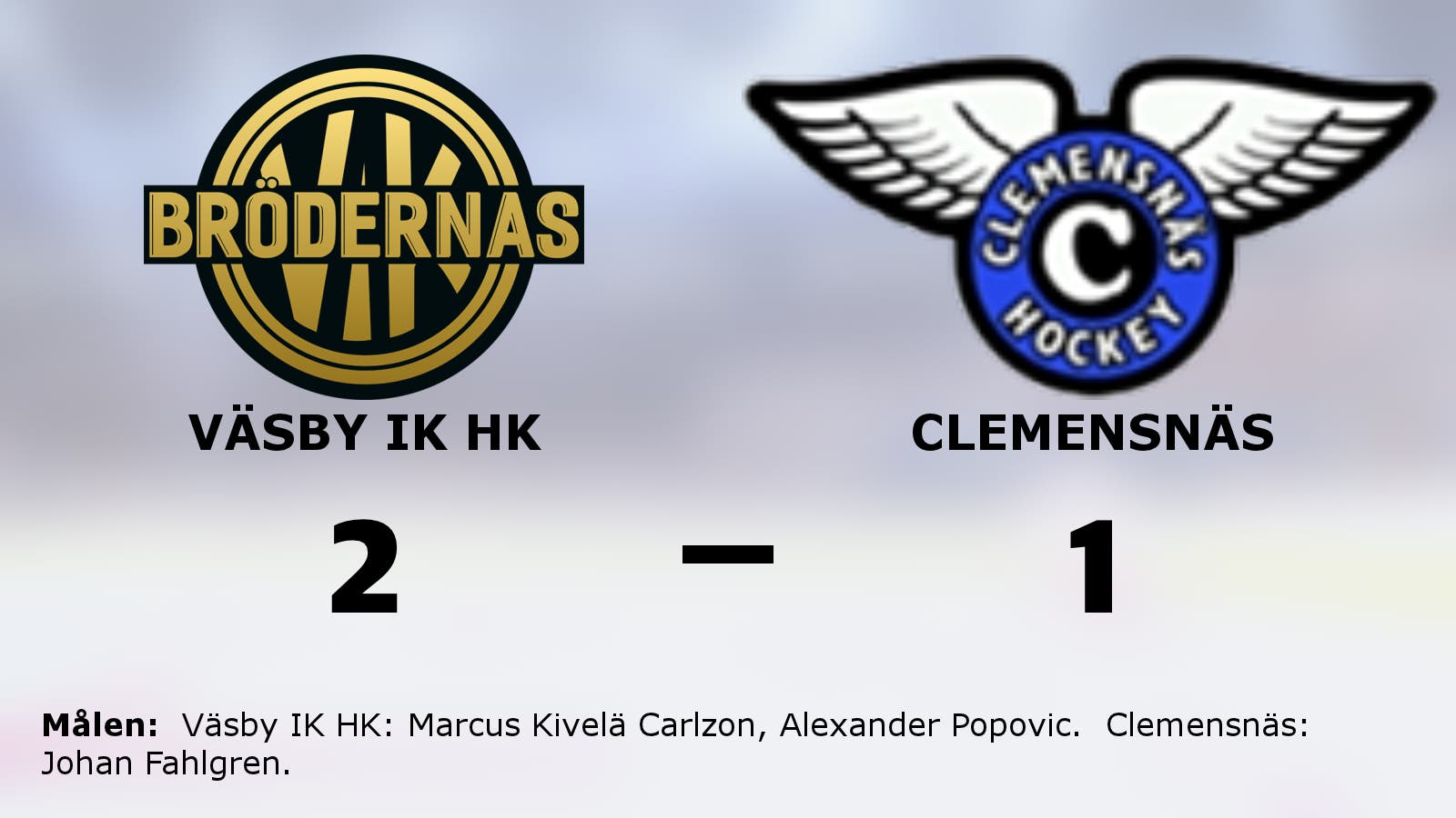 Ny förlust för Clemensnäs – tunga sviten förlängd mot Väsby IK HK