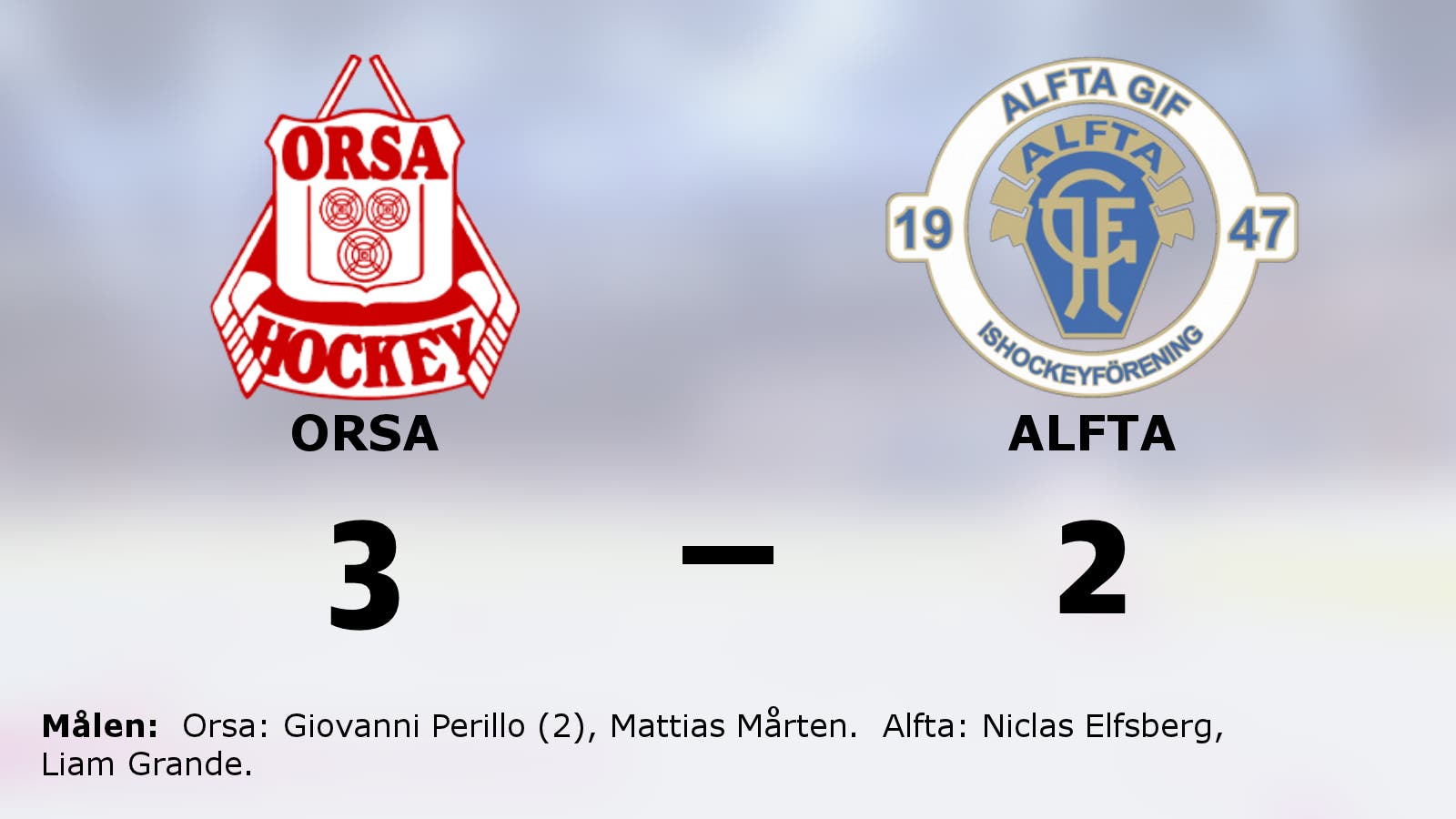 Orsa vände i tredje – och vann mot Alfta