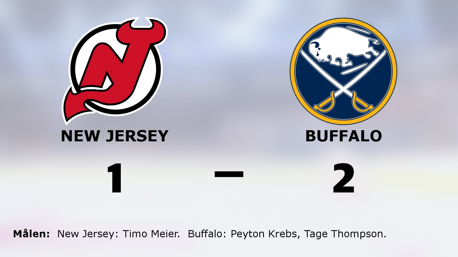 Krebs och Thompson heta när Buffalo besegrade New Jersey