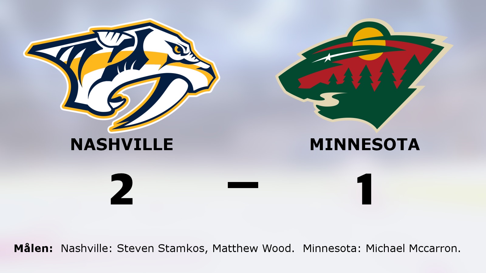 Stamkos och Wood heta när Nashville besegrade Minnesota