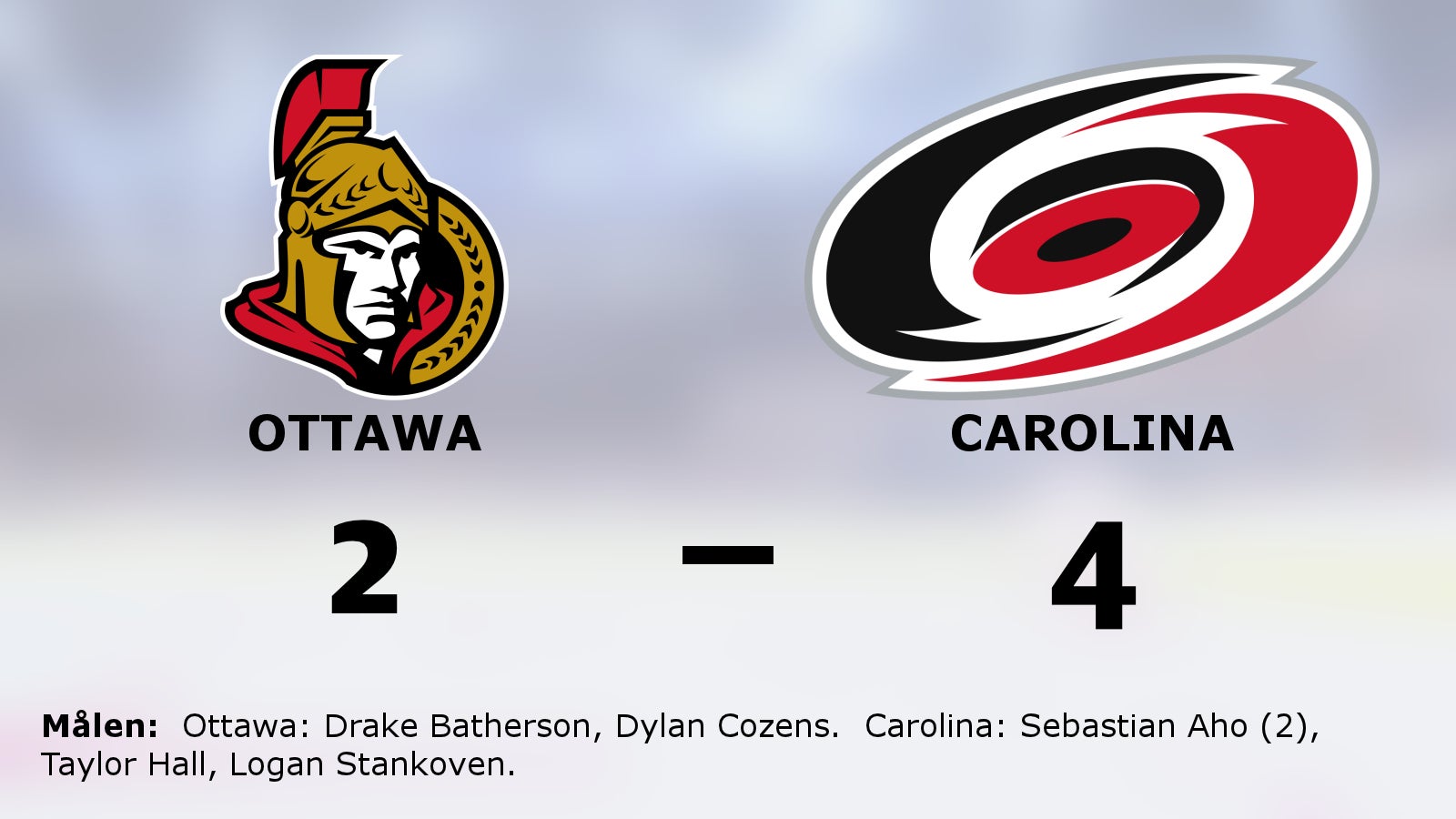 Carolina tog hem serien mot Ottawa