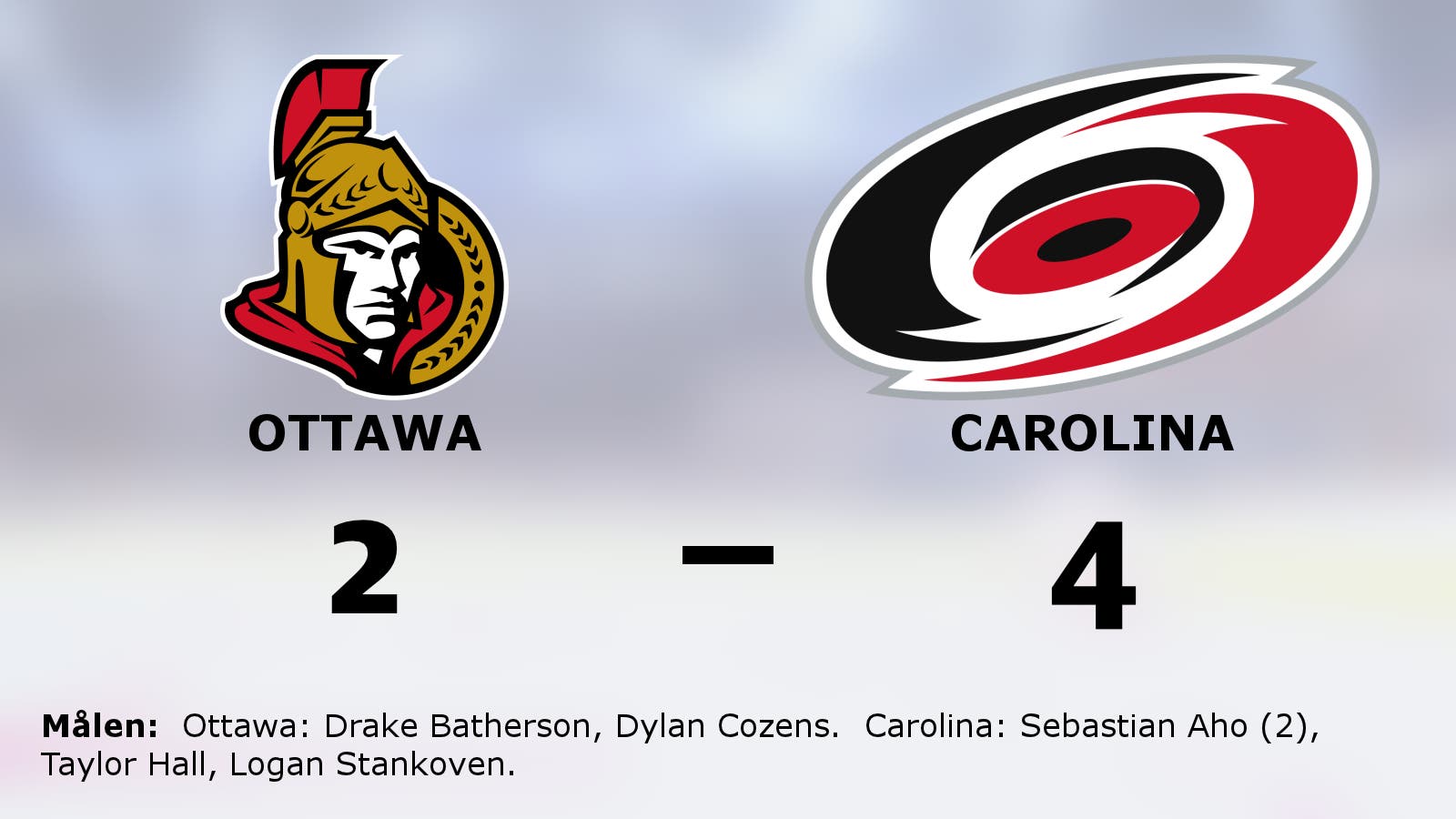 Carolina tog hem serien mot Ottawa