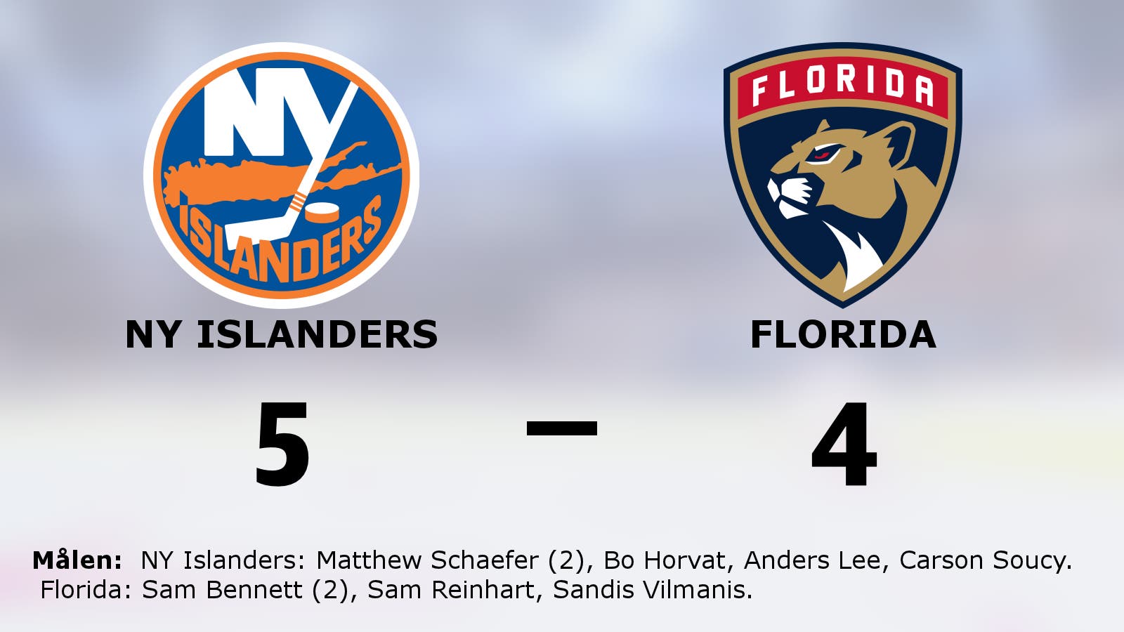 NY Islanders avgjorde i tredje perioden mot Florida