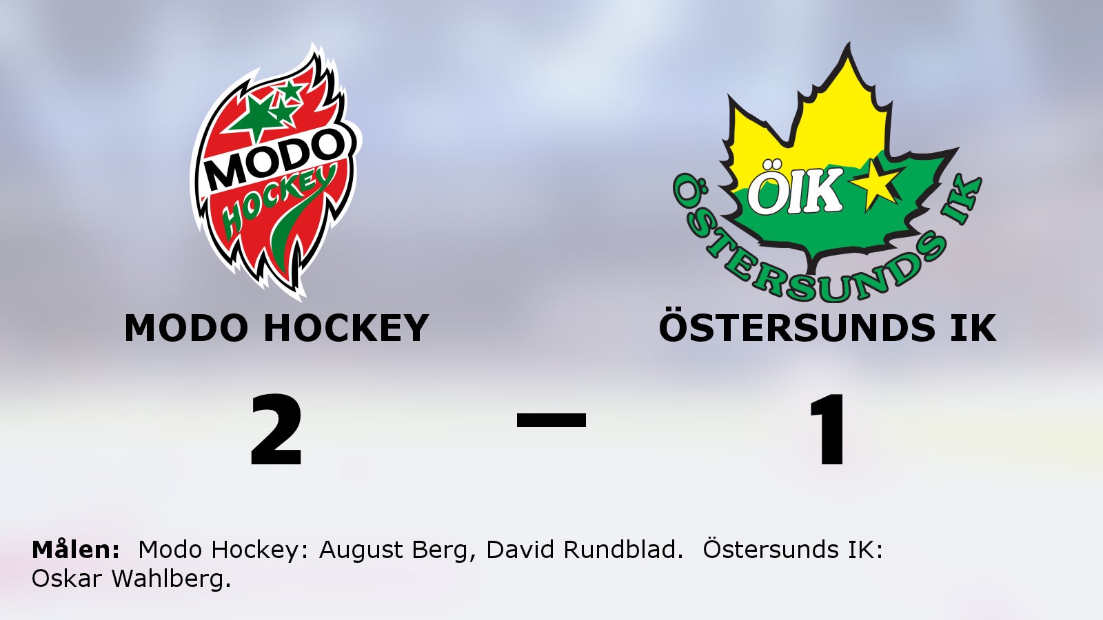Modo Hockey avgjorde i sista perioden och vann mot Östersunds IK