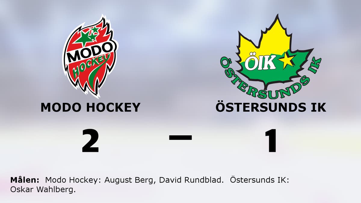Modo Hockey avgjorde i sista perioden och vann mot Östersunds IK