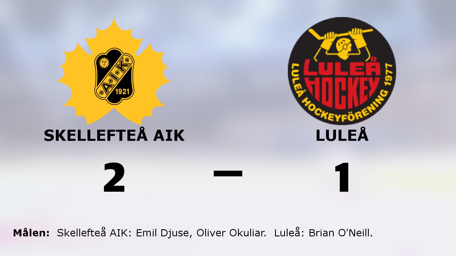 Skellefteå AIK säkrade segern i matchserien mot Luleå