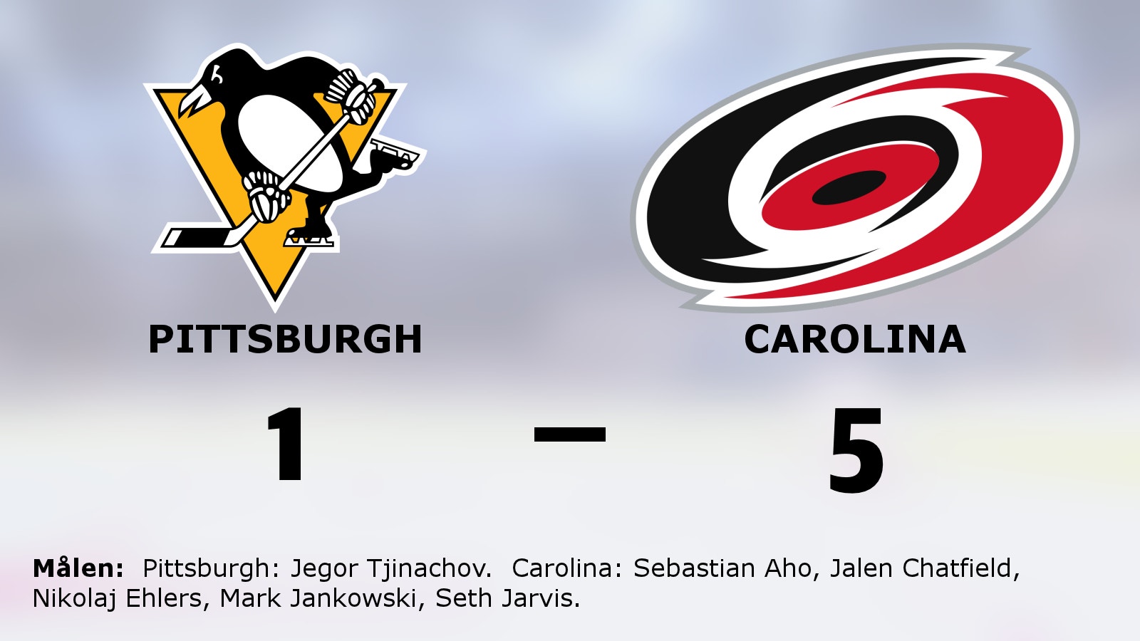 Stark seger för Carolina mot Pittsburgh