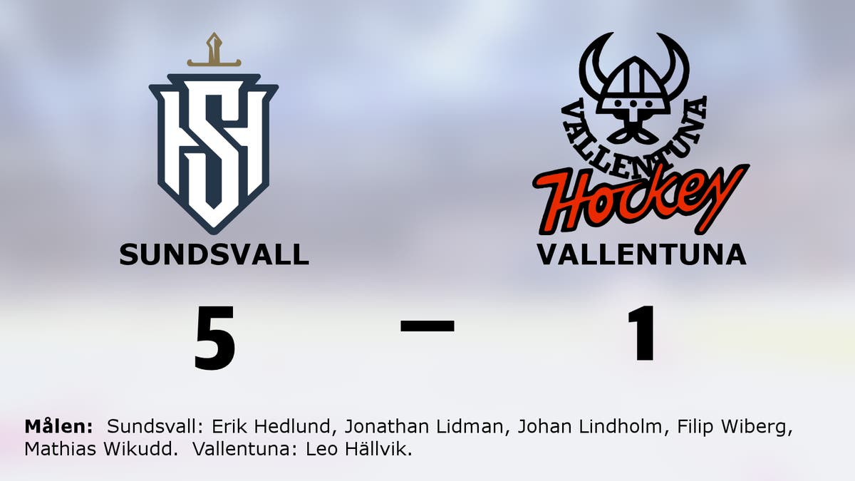 Sundsvall besegrade Vallentuna på hemmaplan
