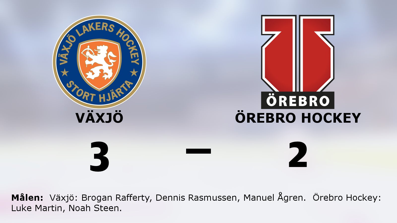 Växjö vann efter förlängning mot Örebro Hockey