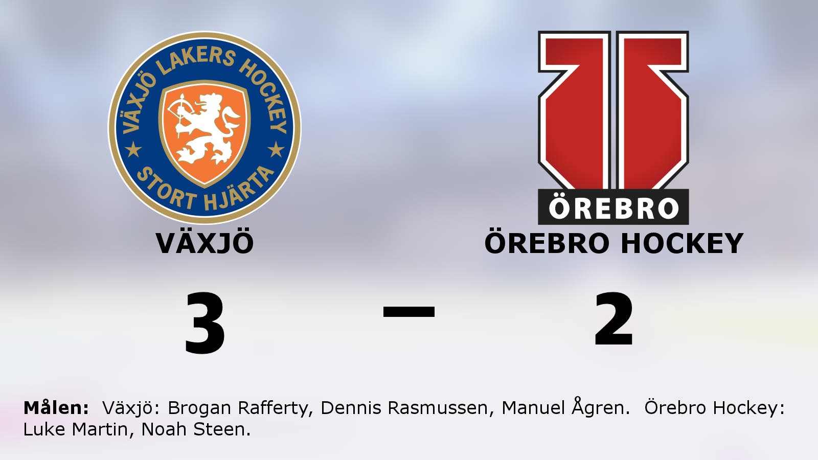 Växjö vann efter förlängning mot Örebro Hockey