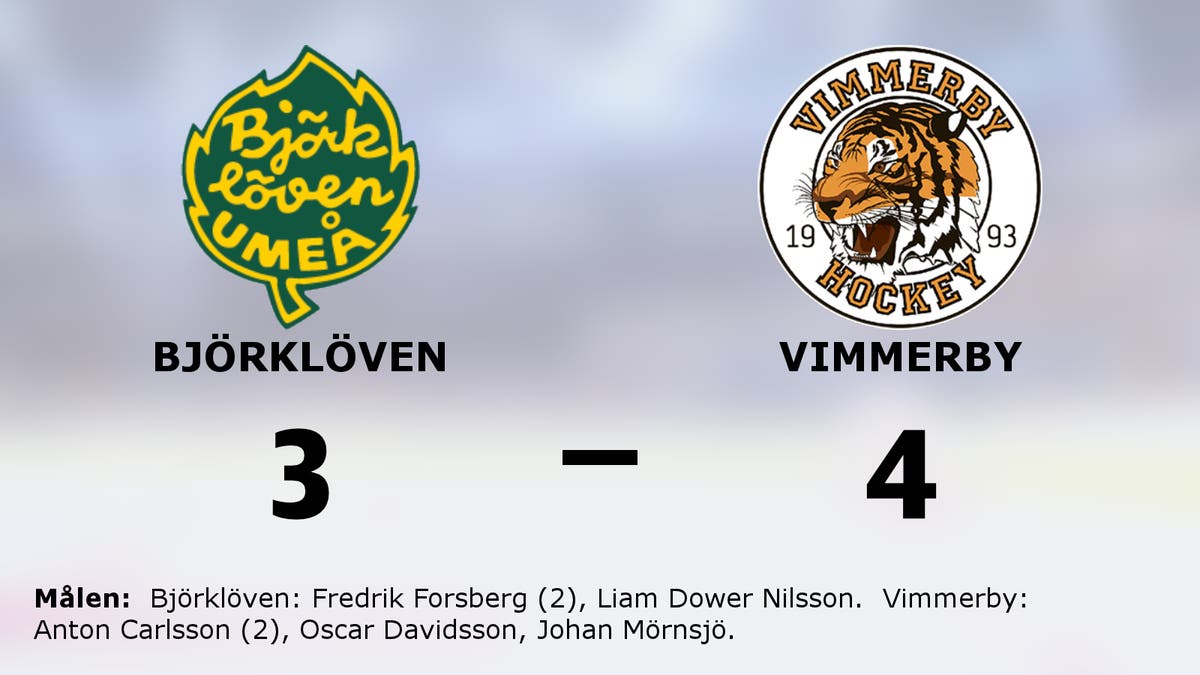 Seger på straffar för Vimmerby borta mot Björklöven