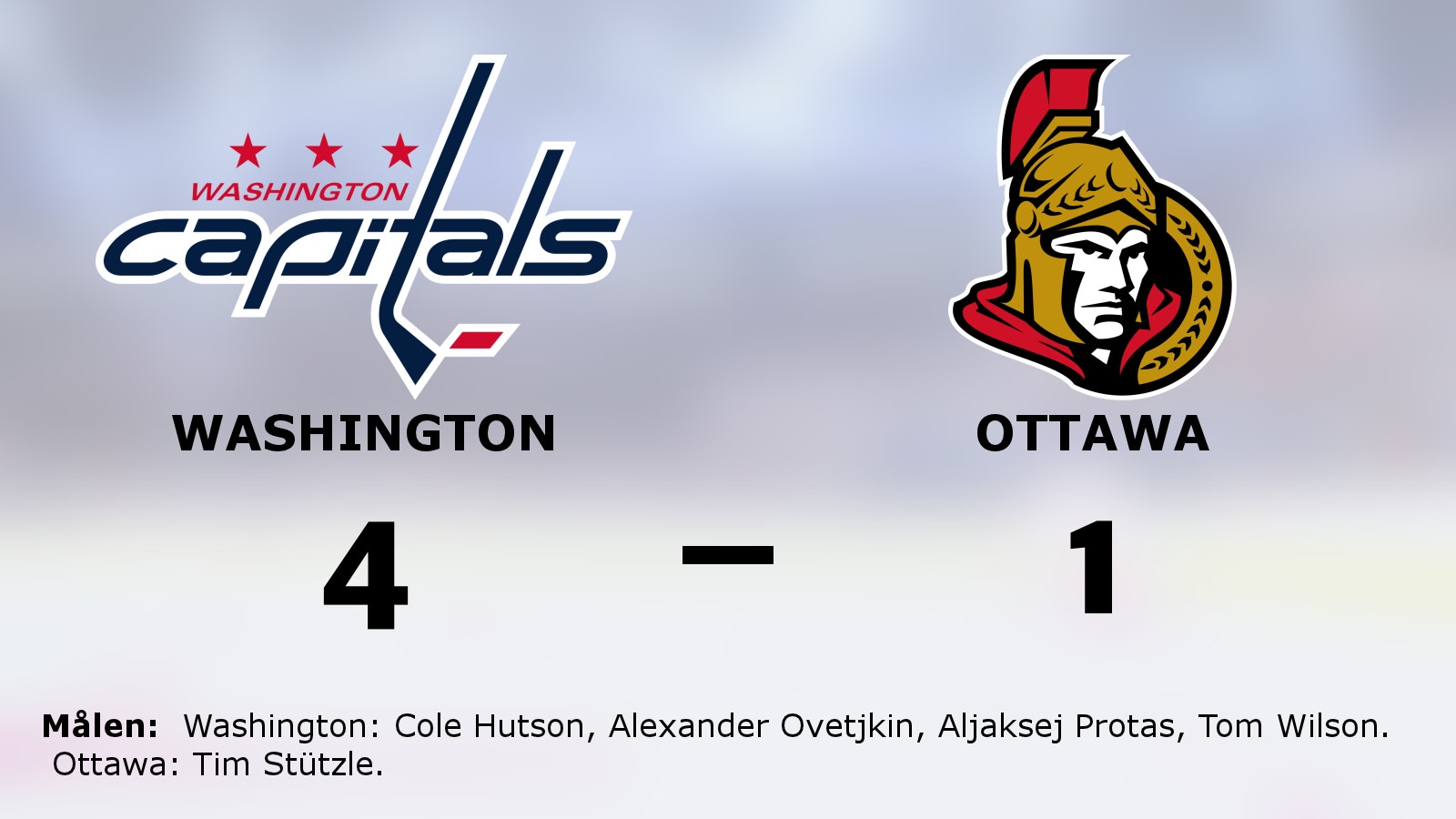 Washington säkrade seger mot Ottawa