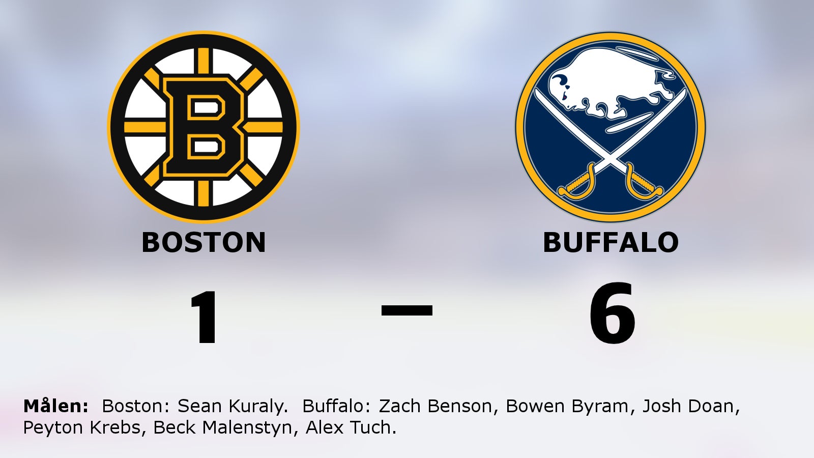 Seger igen för Buffalo i matchserien mot Boston
