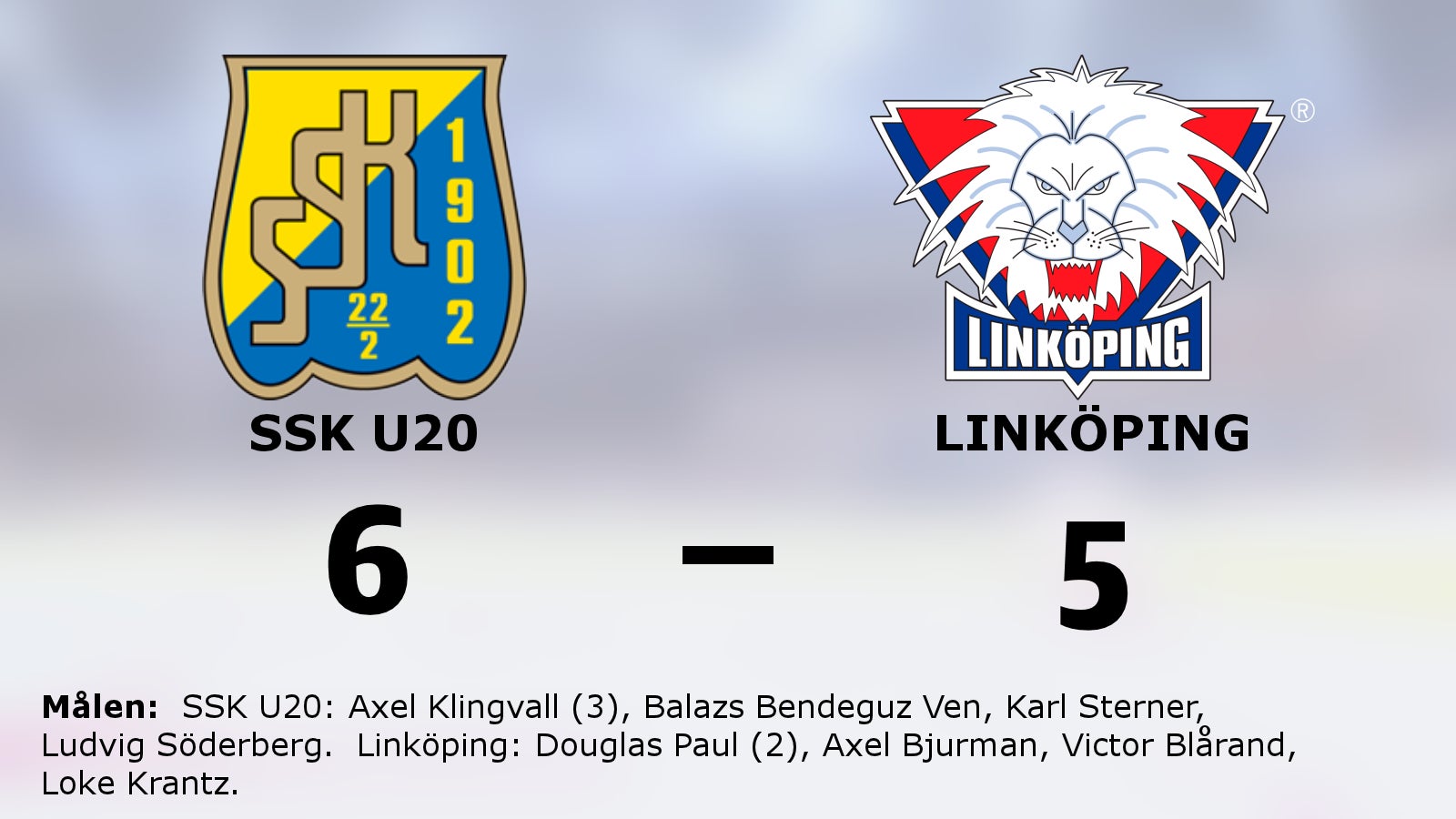 SSK U20 vann – efter hattrick av Axel Klingvall