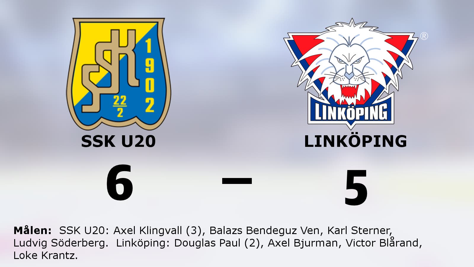 SSK U20 vann – efter hattrick av Axel Klingvall