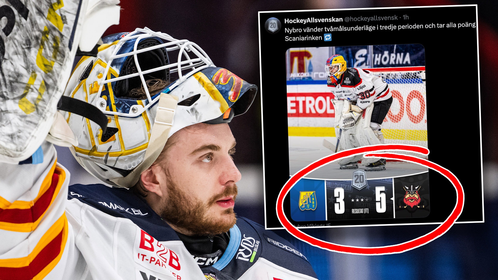 Foto: Bildbyrån / x.com/hockeyallsvensk