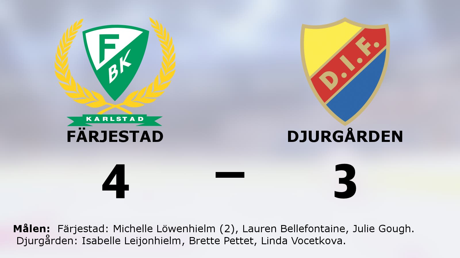 Michelle Löwenhielm kvitterade – och avgjorde för Färjestad mot Djurgården