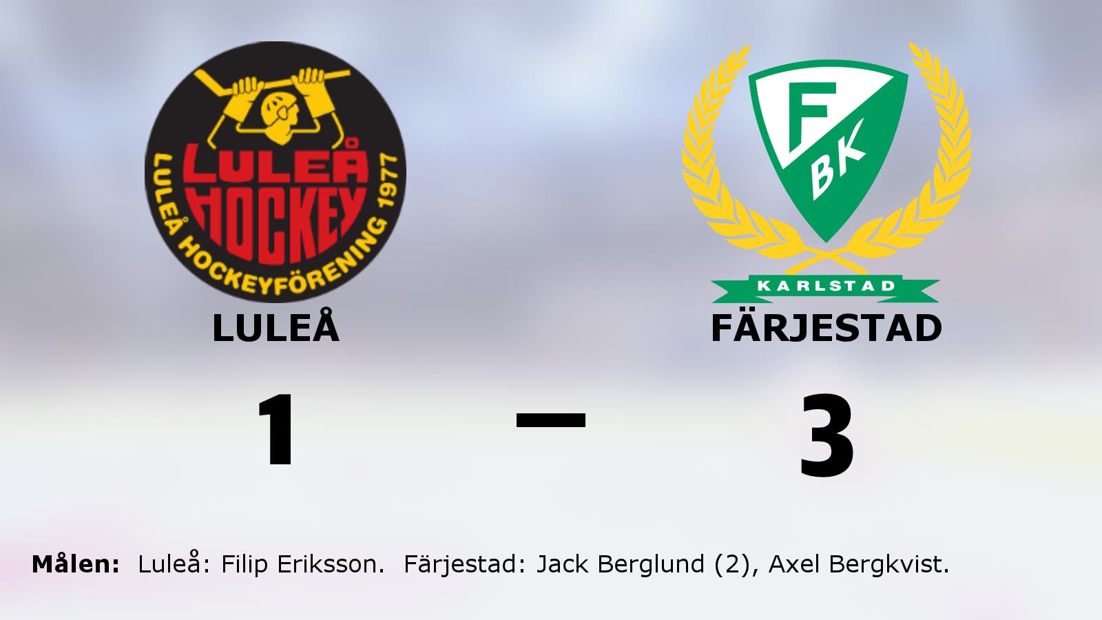 Färjestad vann efter avgörande i tredje perioden mot Luleå