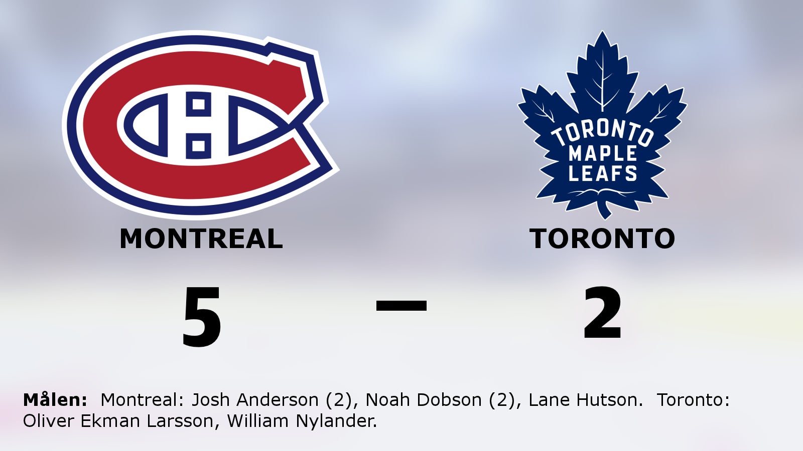 Förlustsviten bruten för Montreal – efter 5–2 mot Toronto