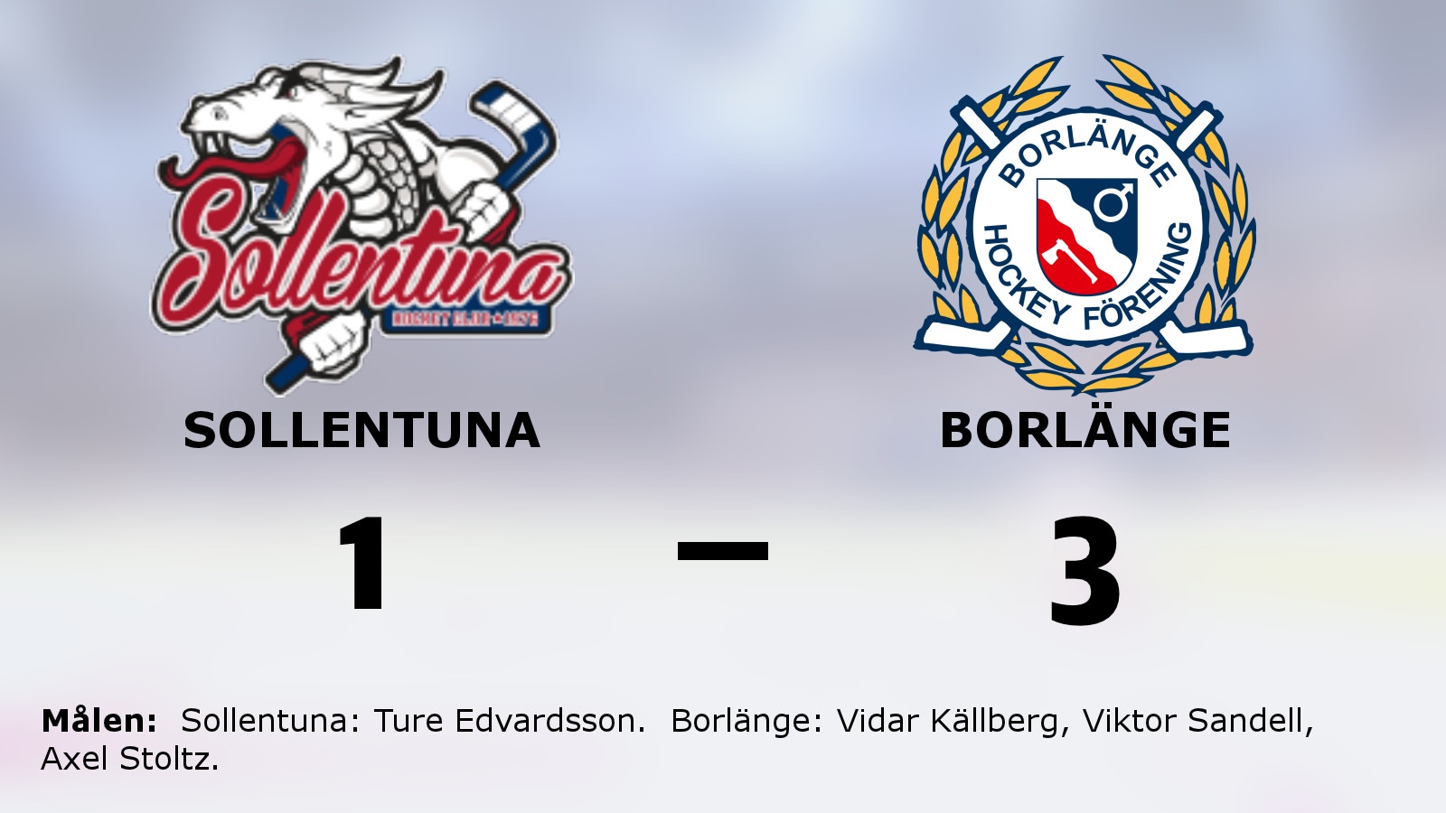 Borlänge vann på bortaplan mot Sollentuna