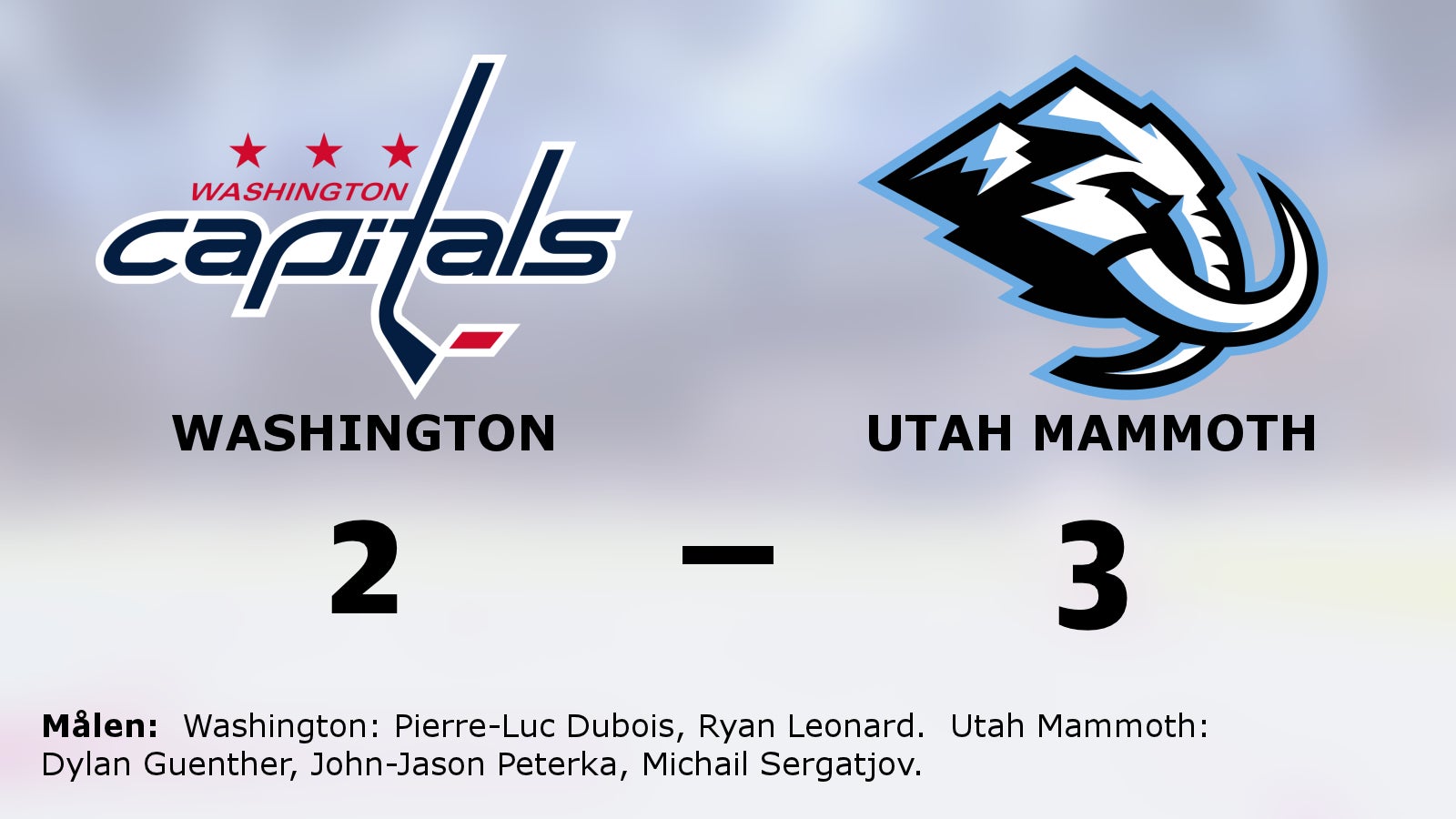 Utah Mammoth vann borta mot Washington