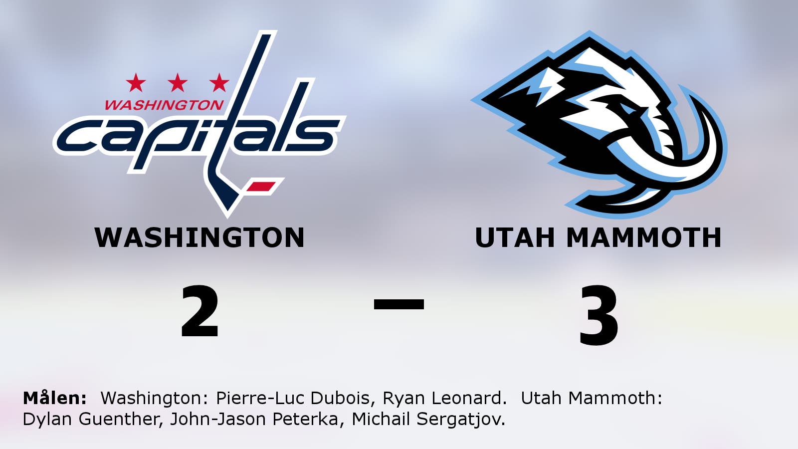 Utah Mammoth vann borta mot Washington