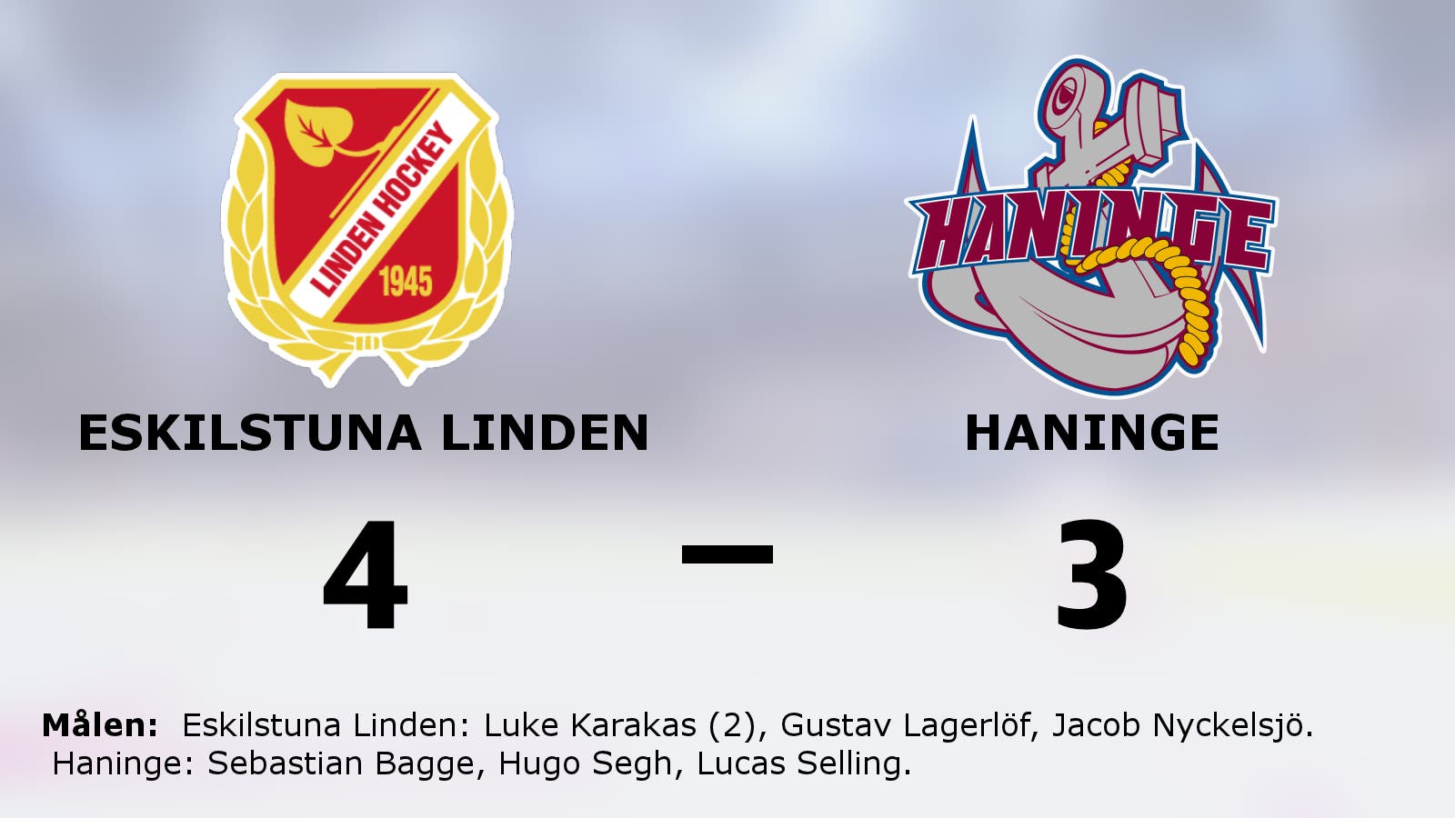 Eskilstuna Linden avgjorde i tredje perioden i segern mot Haninge