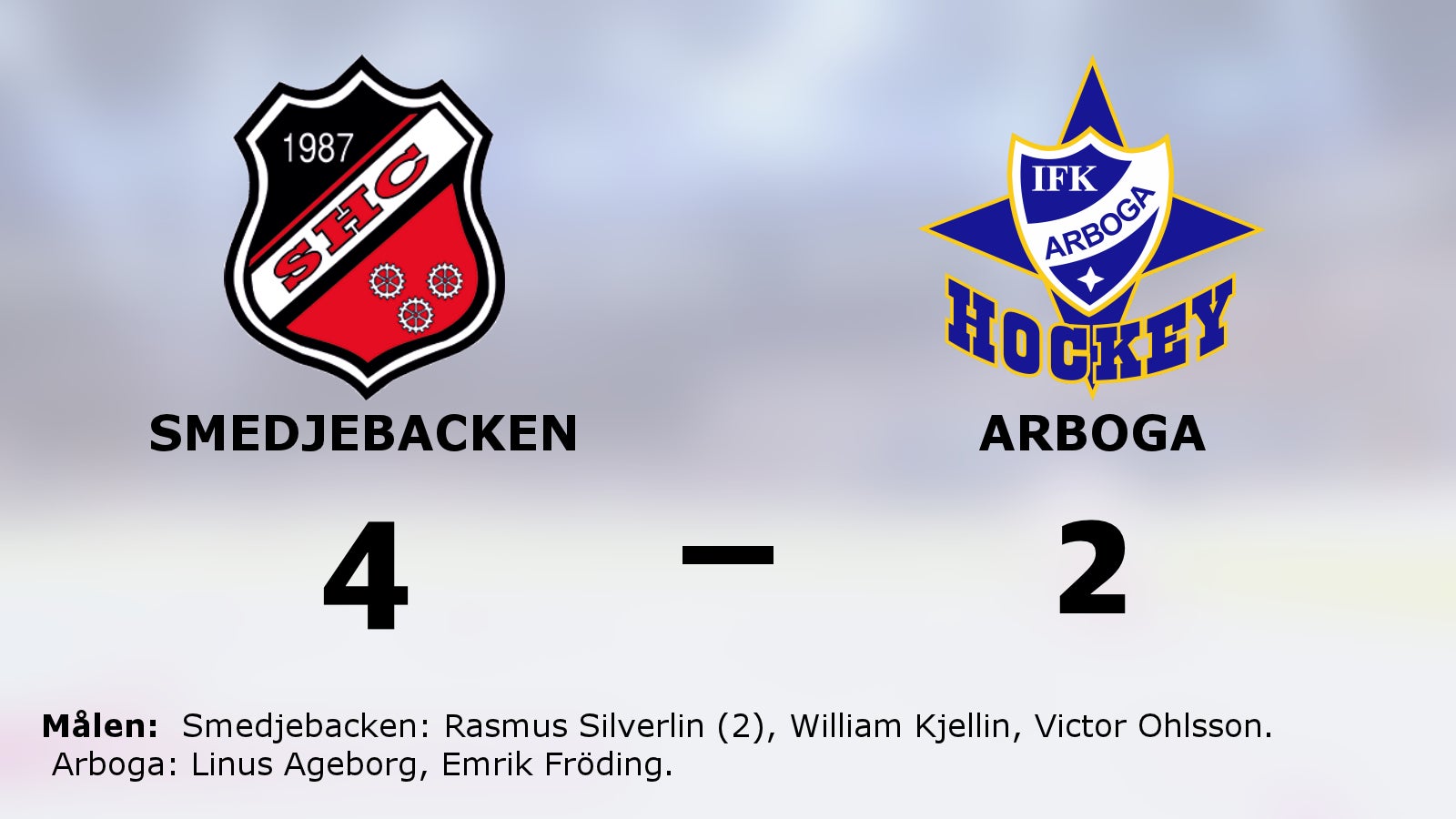 Smedjebackens Rasmus Silverlin tvåmålsskytt i segern mot Arboga