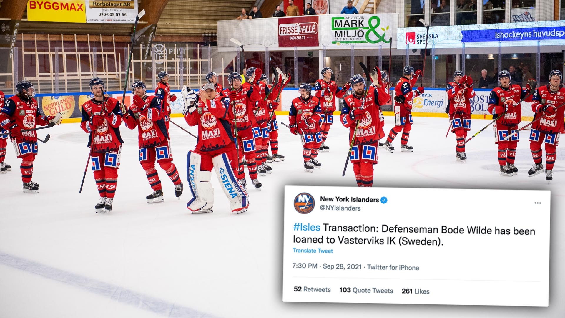 Bildbyrån / Skärmdump NY Islanders Twitter