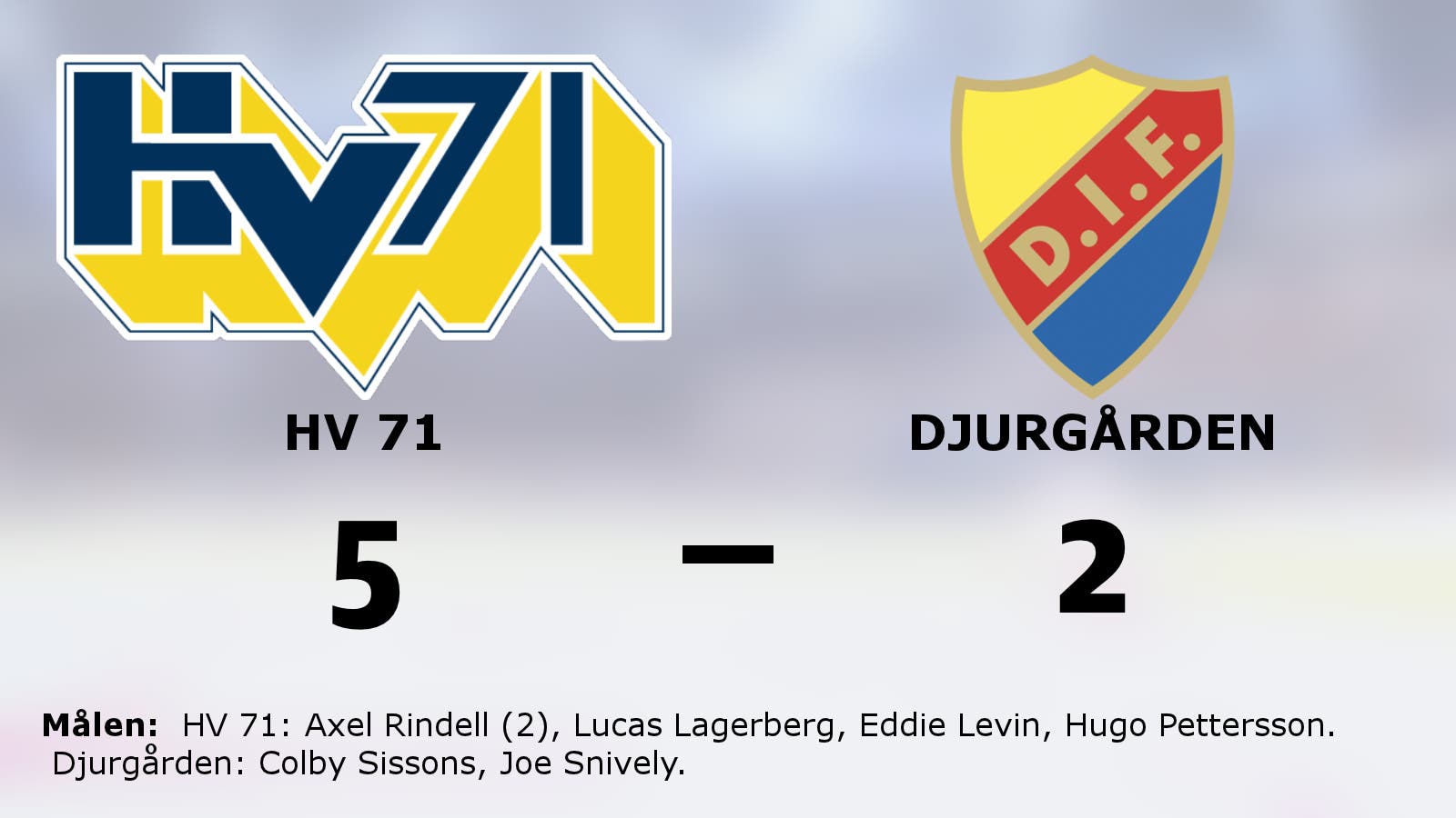 HV 71 vände till seger mot Djurgården
