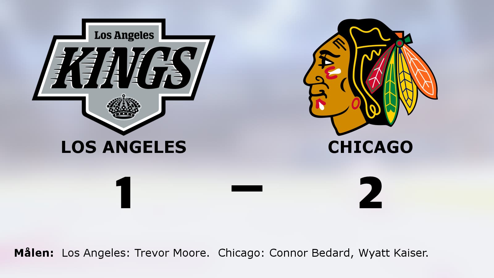 Bedard och Kaiser avgjorde när Chicago slog Los Angeles