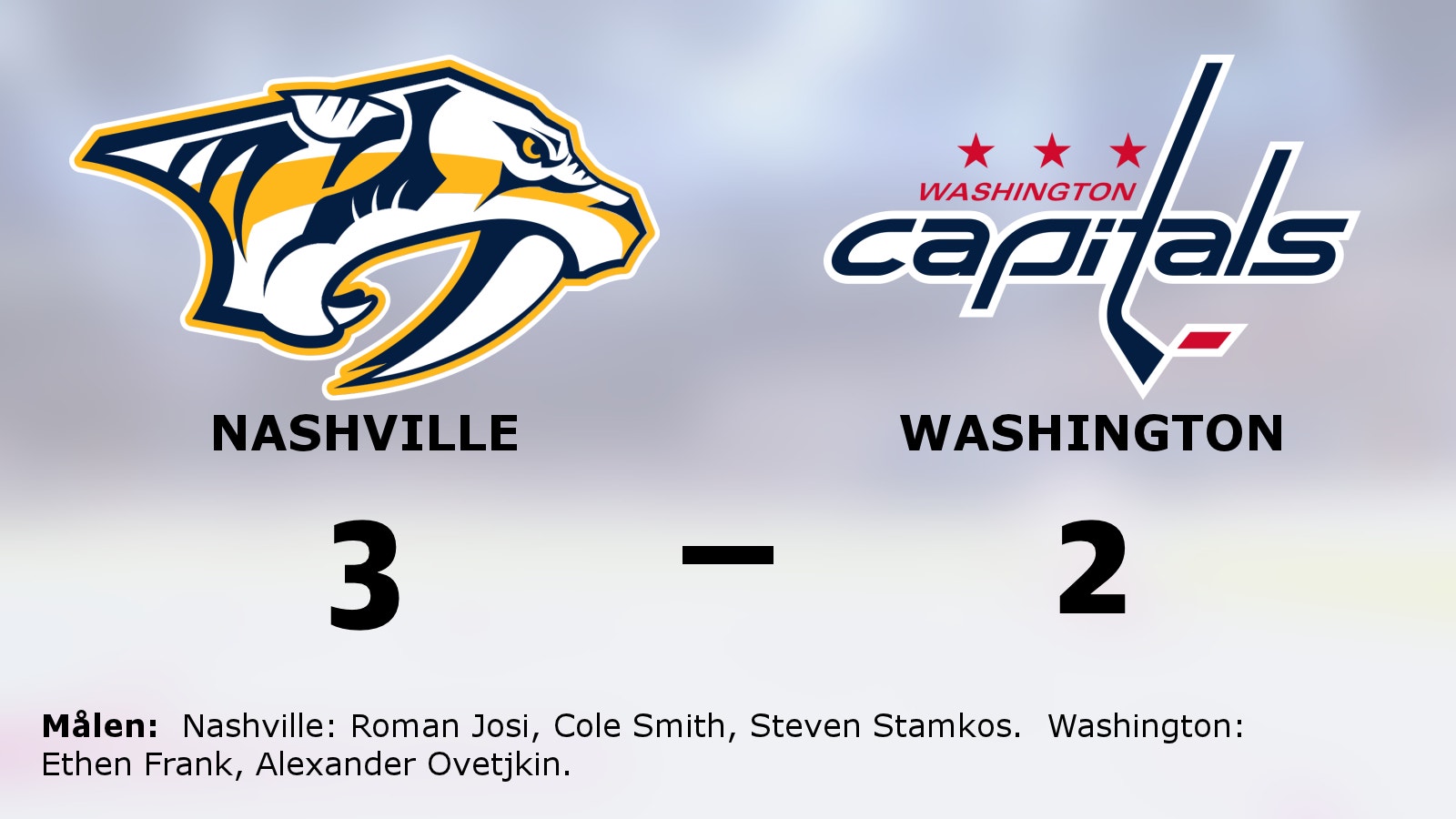 Smith och Josi bakom Nashvilles avgörande mot Washington