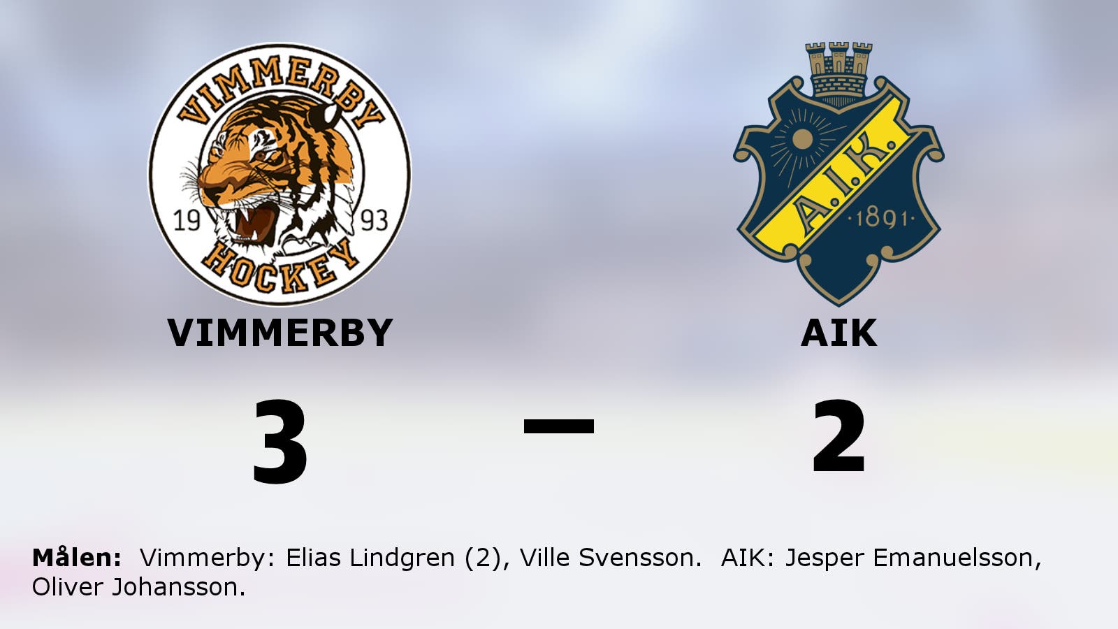 Elias Lindgren matchvinnare när Vimmerby slog AIK