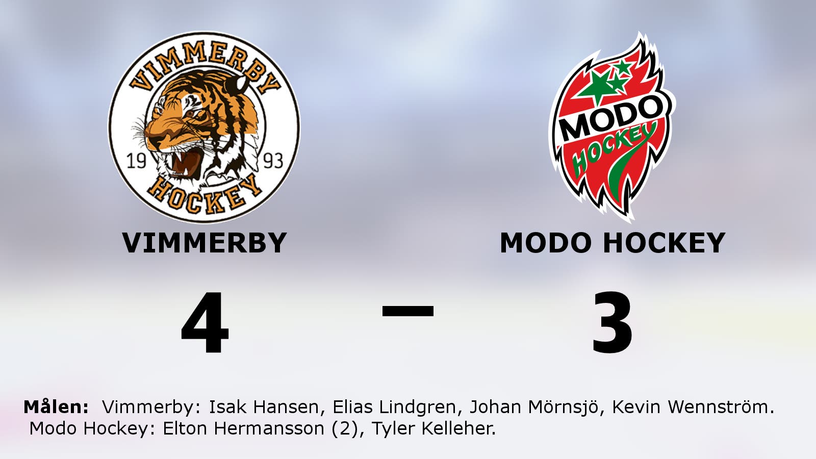 Förlängningsseger för Vimmerby mot Modo Hockey